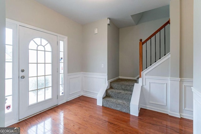 entryway featuring hardwood / wood-style floors