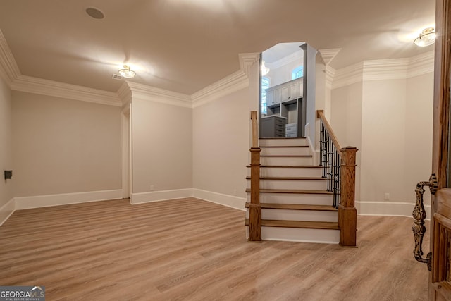 interior space featuring light hardwood / wood-style floors