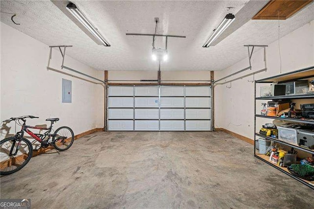 garage featuring electric panel