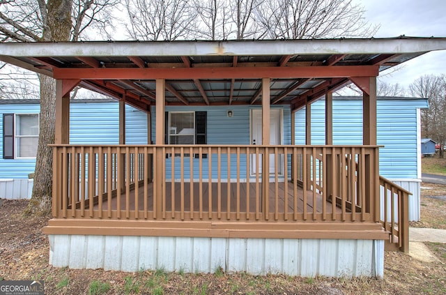 view of wooden terrace