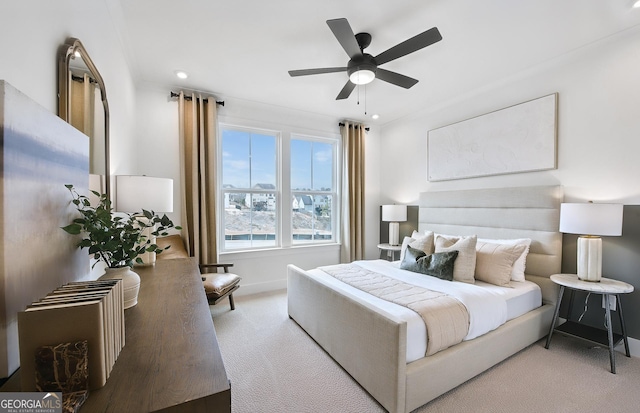 bedroom with carpet floors