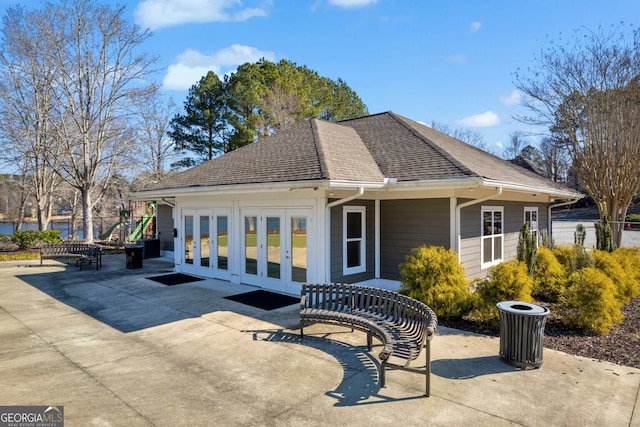 exterior space featuring a patio area and french doors