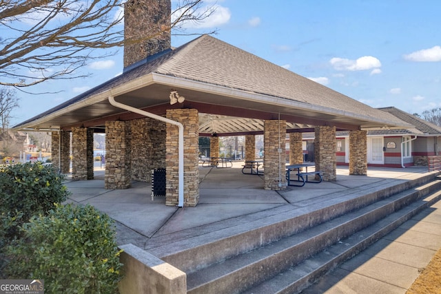 view of community featuring a patio