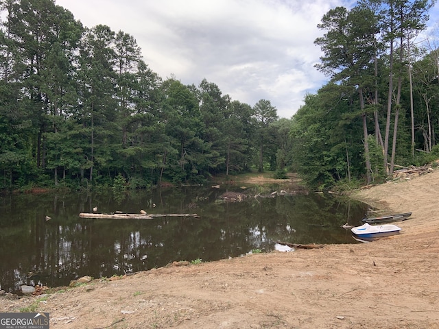 water view with a view of trees