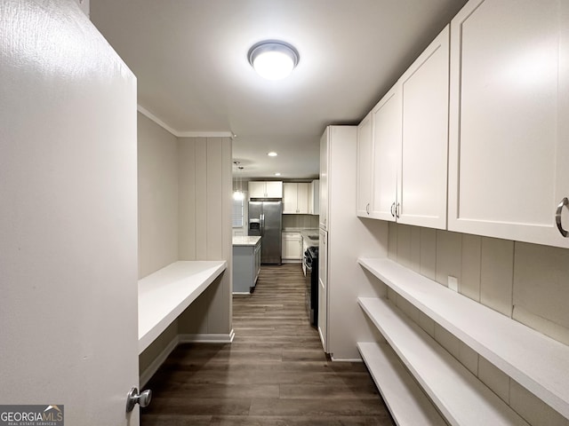 3403 Dodson Ter, East Point, GA 30344 - hallway featuring dark wood-style floors and recessed lighting