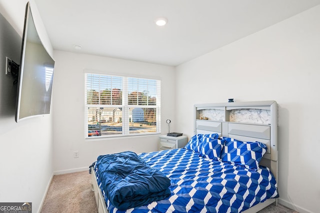 view of carpeted bedroom