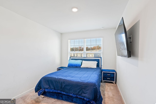 bedroom with carpet floors