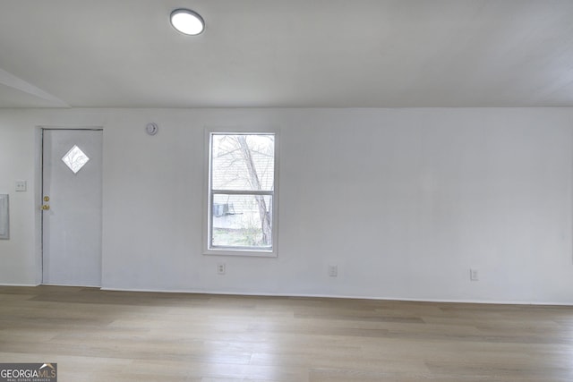 foyer with light hardwood / wood-style flooring