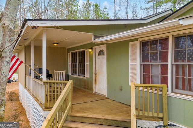 view of doorway to property