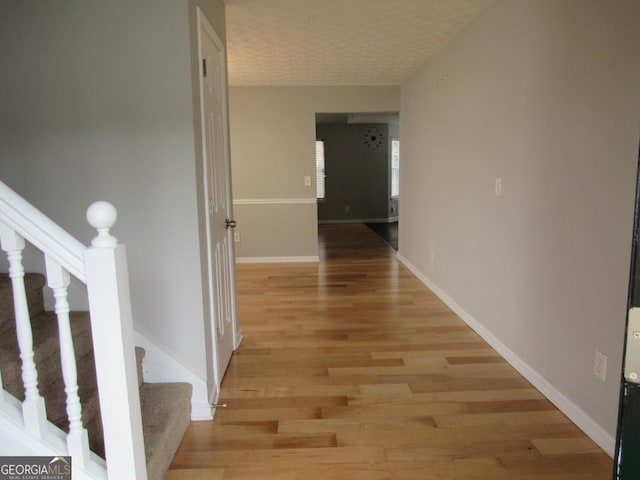 hall featuring light hardwood / wood-style floors