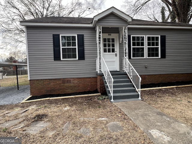 view of manufactured / mobile home