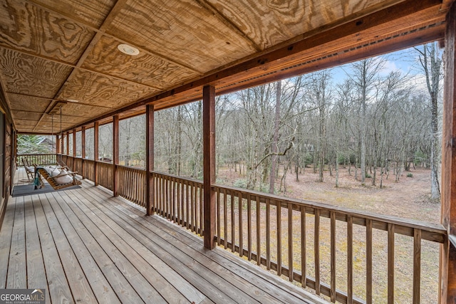 view of wooden deck