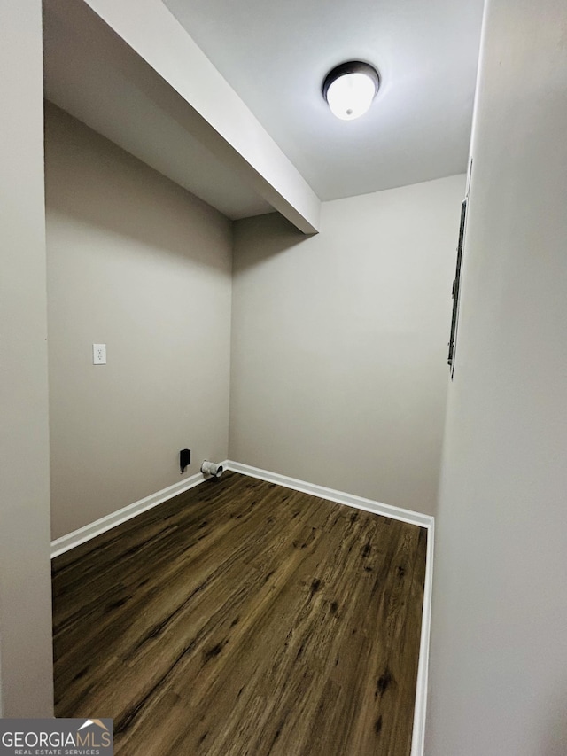 laundry room featuring hardwood / wood-style flooring