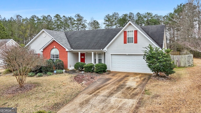 view of front of home featuring a garage