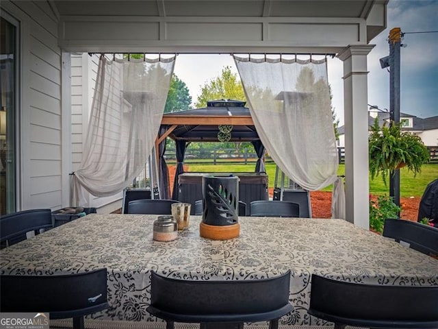 view of sunroom