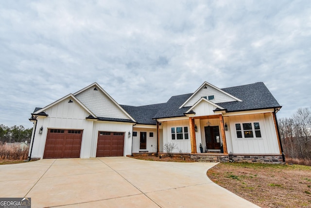 view of front of home featuring a garage