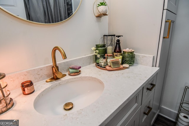 bathroom with vanity