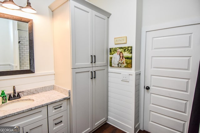 bathroom with vanity