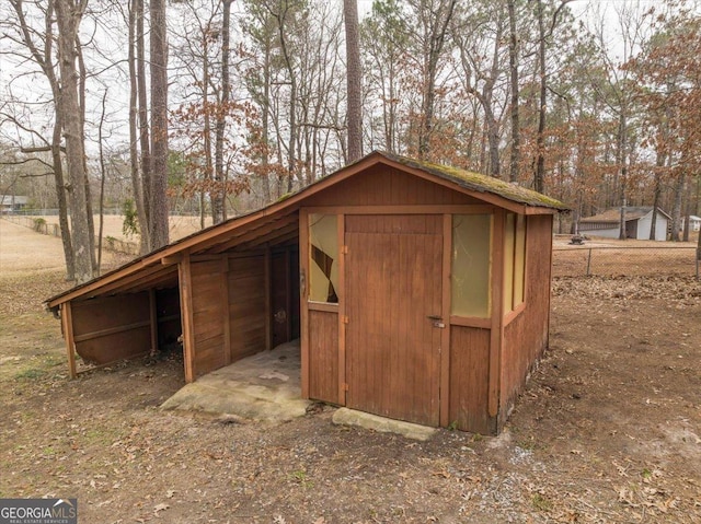 view of outdoor structure