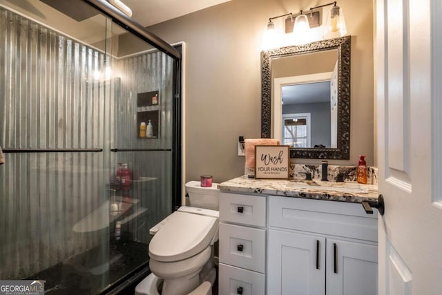 185 Huckleberry Cove Rd, Jasper, GA 30143 - full bathroom featuring vanity and a stall shower
