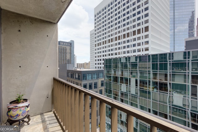 balcony with a city view