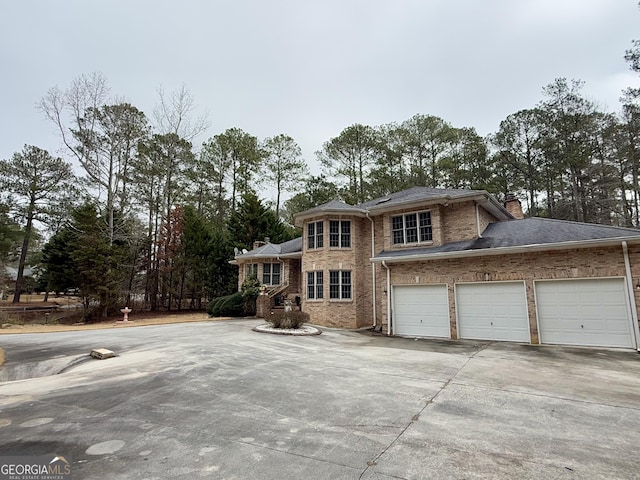 view of front of home featuring a garage