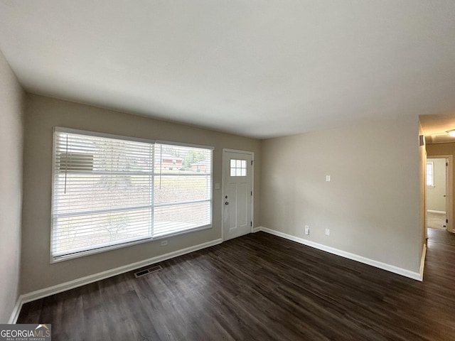 entryway featuring dark hardwood / wood-style flooring