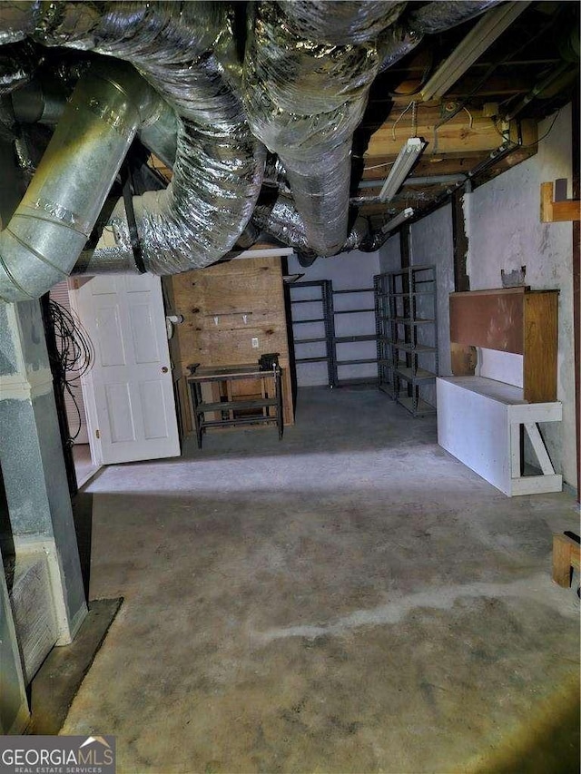 view of basement