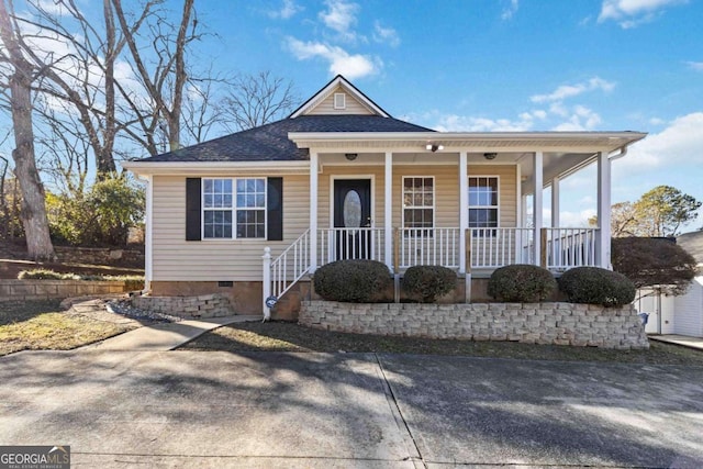 view of front of house with a porch