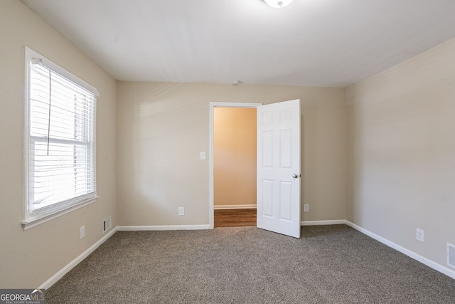 view of carpeted empty room