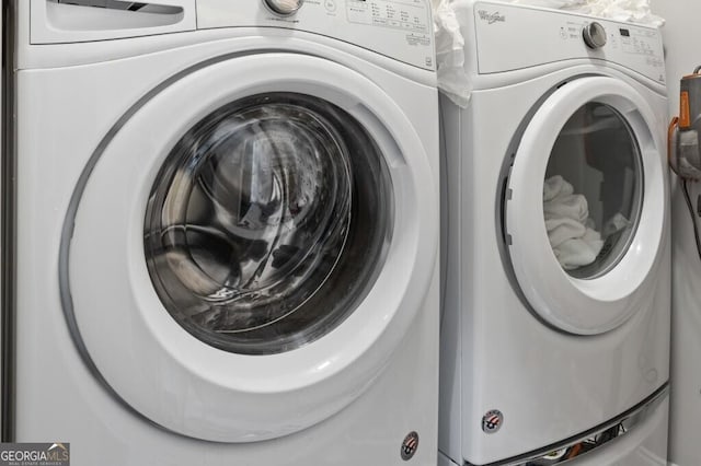 view of clothes washing area