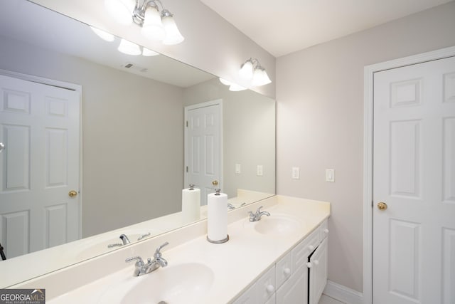 bathroom with vanity