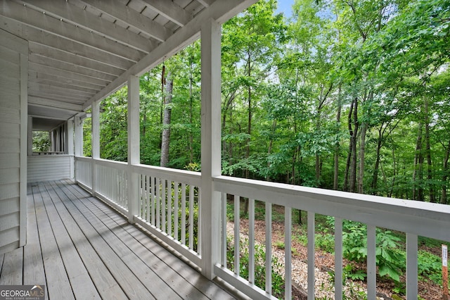 view of wooden terrace