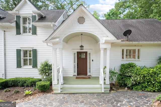 view of doorway to property