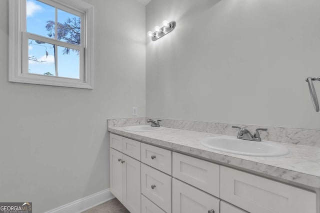 bathroom with vanity