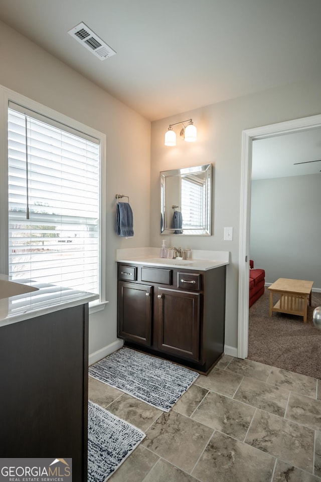 bathroom featuring vanity