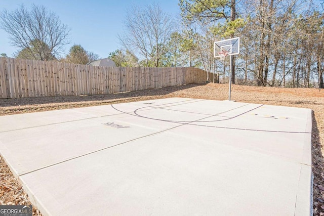 view of basketball court