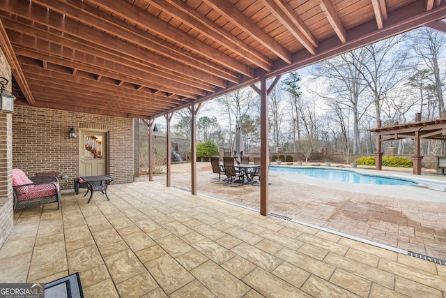 view of patio featuring an outdoor pool