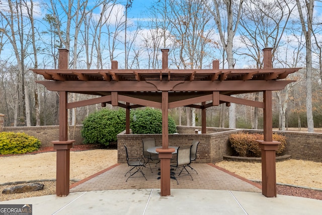 view of patio with fence