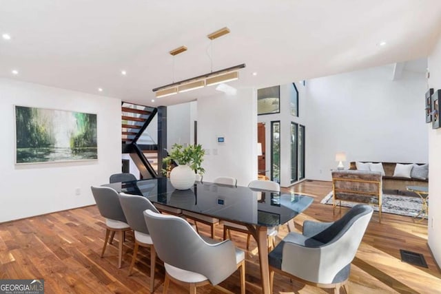 dining room featuring light hardwood / wood-style flooring