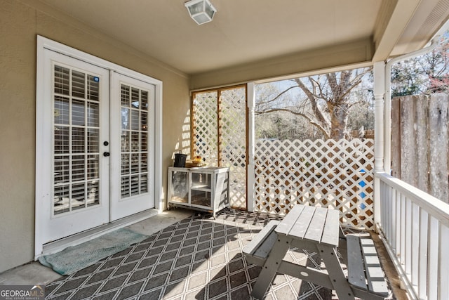 view of patio / terrace with french doors