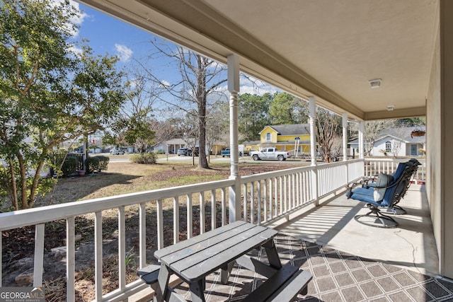 balcony with covered porch