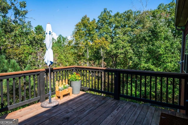 view of wooden terrace