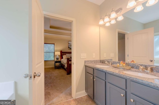 bathroom with vanity