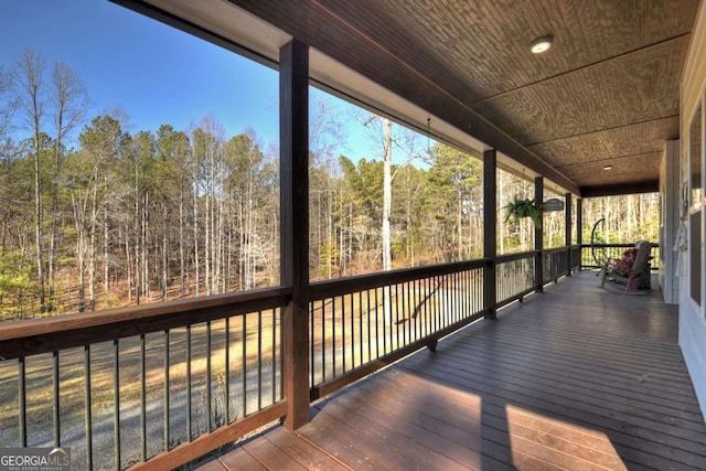 view of wooden deck