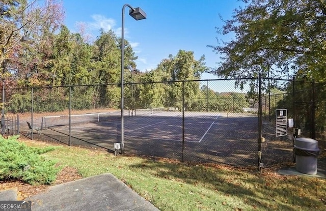 view of tennis court