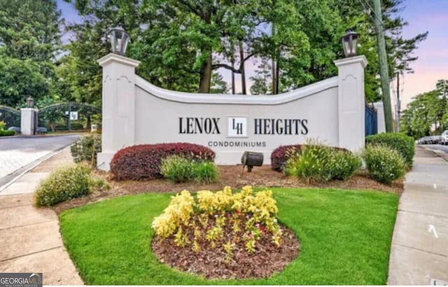 view of community sign