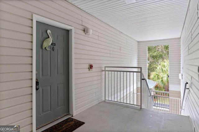 view of doorway to property