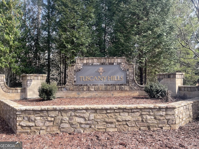 view of community sign