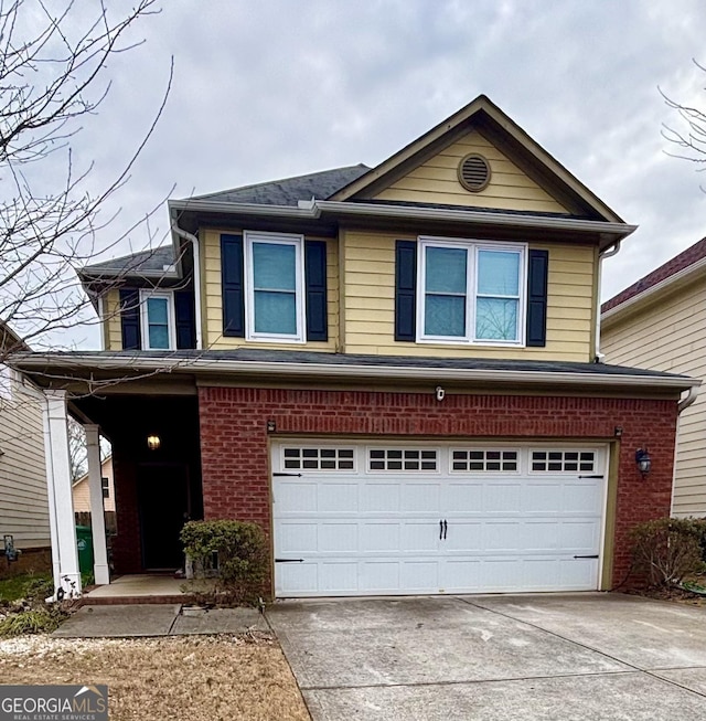 front facade featuring a garage